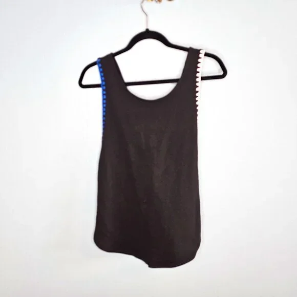 Carbon38 Crochet Twist Tank Top – Black/White/Blue – MED - Picture 3 of 7